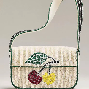 Handmade Beaded Leopard Zipper Shoulder Sling Bag Cute Fruit Design Women Aesthetic Summer Style - Product Image 1