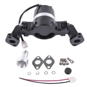 Pompa dell'Acqua Elettrica ad Alto Flusso (35 GPM) Cromata per Motori BBC Big Block Chevy 396 427 454 V8 Nera 8020BK - Product Image 4