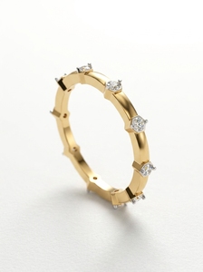 Anillo de Compromiso Moderno para Mujer, Oro Sólido de 14K, Diamante Cultivado en Laboratorio, Corte Esmeralda y Pera, Certificado IGI - Product Image 5