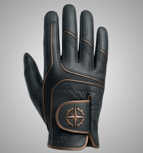 Outdoor Sports Anti-slip Golf Glove Men Right Hand Genuine Leather Embossed Logo Non-Slip <b>Hook</b> And Loop Closure Sports - Product Image 4