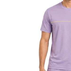 T-shirt de sport pour homme, lavande, haute performance, séchage rapide, athlétique, gym, course à pied, entraînement, logo personnalisé, OEM - Product Image 3