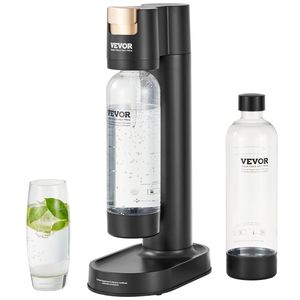 Black Home Carbonating Seltzer Water Starter Kit 2 BPA Free 1L PET Bottles Soda Maker Machine Compatible 60L CO2 Cylinder (NO - Product Image 1