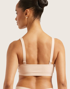 Soutien-gorge de sport sans fil léger pour femme, col en V, pour la maternité, rose clair uni, séchage rapide, collection 2026 – Vente en gros - Product Image 2