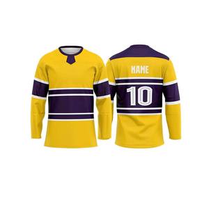 Camiseta de Hockey sobre Hielo Personalizada, Verde y Marrón a Rayas, Manga Larga, Sublimada, Absorbente de Humedad, Ropa Deportiva para Hombre Adulto - Product Image 3