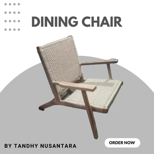 Chaise en osier en rotin pour usage extérieur et intérieur Chaise de salle à manger avec rotin et cadre en bois Meubles de haute qualité - Product Image 4