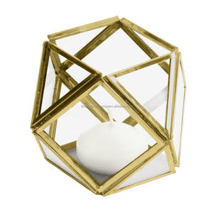 Just Launched Customised Diamond Shape Metal <b>Candle</b> <b>Stick</b> Lamp <b>Holder</b> Geometric Votive Tabletop Decor for Wedding Other Crystal - Product Image 1