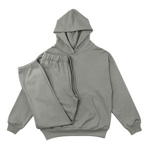 Winter Streetwear Reversible Lightweight Breathable Plus Size Tracksuit Hooded Drawstring <b>Jacket</b> Jogger Set Polyester/Cotton - Product Image 6