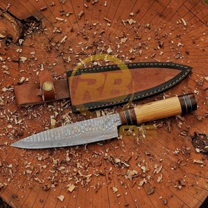 Cuchillo de Cocina Damasco Personalizado con Mango de Madera Natural, Venta al Por Mayor Directa de Fábrica - Product Image 6
