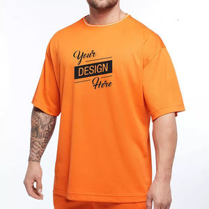 T-shirt en coton 300 GSM pour homme, coupe ample, col rond, délavé à l'acide, imprimé sur toute la surface, personnalisé DTG, style streetwear - Product Image 3