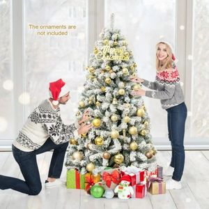 Albero di Natale innevato non illuminato da 2,3 m per decorazioni natalizie festive - Product Image 3