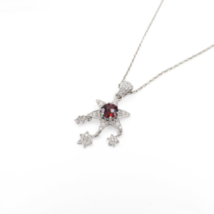 925 Sterling Silver Natural <b>Garnet</b> Pendant & <b>Earring</b> Set Rhodium Plated OEM ODM Fine Jewelry - Product Image 5