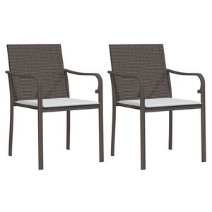 Ensemble de salle à manger de jardin marron, noir et blanc crème - Product Image 4