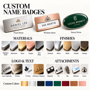 Placa de Identificación Personalizada para Personal, Etiqueta de Nombre Metálica con Logotipo Corporativo, Fabricante Mayorista - Product Image 6