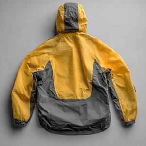 Veste coupe-vent à capuche de haute qualité avec fermeture éclair, 100% nylon et élasthanne, imperméable, pour hommes, coupe-vent unisexe pour l'extérieur - Product Image 5