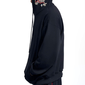 Sweat à capuche thermique en molleton pour homme, 100 % coton, brodé, tricoté, respirant, avec poches, personnalisable, haute qualité - Product Image 3