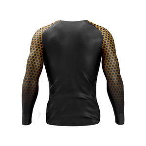 Chemises de compression ajustées à manches longues pour hommes, respirantes, en spandex/polyester, grandes tailles, en stock, prix bas, best-seller - Product Image 4