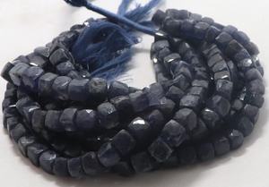AAA Natural 7-8 MM Lolite Faceted 3D Cube <b>Beads</b> 8 Inch Lolite Faceted 3D Cube <b>Beads</b> For Jewelry Making Supplies Wholesale - Product Image 3