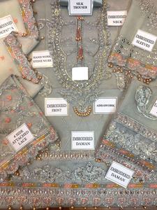 Salwar-vestido de Organza de seda pesada, traje bordado de lujo, traje de diseñador indio paquistaní, colección de boda, vestido 2022 - Product Image 4