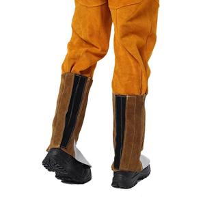Top Selling Custom Logo Cowhide Leather Half <b>Boots</b> Waterproof Welding Spats with Shoe <b>Cover</b> for Foot Protection for Welder - Product Image 2