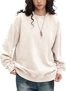 Sudadera de cuello redondo extragrande para mujer al por mayor, con logo personalizado, cuello alto, de algodón, tipo jersey, servicio OEM, nueva llegada - Product Image 6