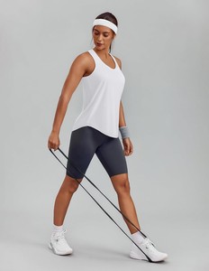 Débardeur pour femme, écologique, respirant, à séchage rapide, en tissu extensible Spandex/Polyester, décontracté, avec nœud décoratif, pour l'été - Product Image 3