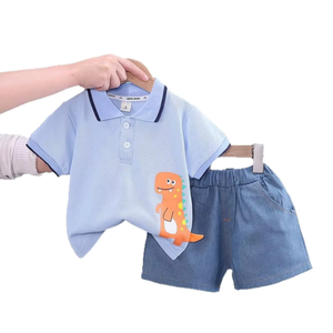 T-shirt personnalisé respirant en maille pour tout-petits et bébés garçons, coupe ample et carrée, 100 % coton biologique, classique, épais, à manches courtes - Product Image 6