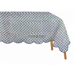 Mantel Rectangular con Borde Festoneado para Decoración de Bodas, Impresión a Bloques, 100% Algodón, 20 Unidades, Excelente Absorción, al Mejor Precio - Product Image 6