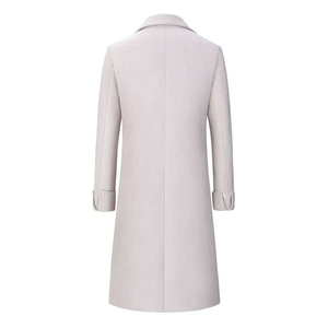 Manteau en laine pour homme sur mesure, qualité supérieure, manteau d'hiver classique, bouton unique, broderie de logo personnalisée, fabrication OEM ODM - Product Image 2