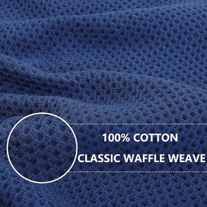 Set di 8 Strofinacci da Cucina Blu Navy Ultra Morbidi in 100% Cotone a Nido d'Ape, Asciugatura Rapida, 30x30 cm - Product Image 5