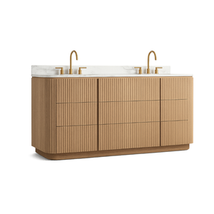 VIET FURNITURE Modern Style Ready-to-<b>Assemble</b> Home Furniture Bathroom <b>Sideboards</b> 2 ft Compact Solid Wood Lavabo Set OEM/ODM - Product Image 3