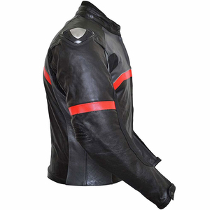 URBANGAZER Men's Wool/Viscose Corduroy Motorcycle Jacket Stand Collar <b>Covered</b> <b>Button</b> Closure Breathable Quick Dry Windproof Moto - Product Image 2