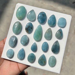 Aigue-marine bleue naturelle, pierre précieuse brute, polie et lisse, qualité commerciale, vente en gros, prix au kilogramme (lot) - Product Image 2