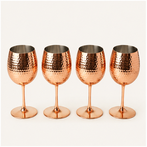 100% Authentic Hammered <b>Copper</b> Wine Goblet Set Handcrafted Luxury <b>Copper</b> Cocktail Glass For Home Bar & Hotel <b>Copper</b> Drinkware - Product Image 2