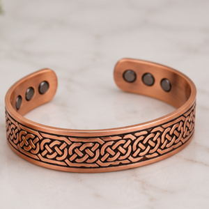 Pulsera Magnética de Cobre Puro con Tejido Infinito Artesanal, Joyería Metálica de Diseño Exquisito, Regalo Promocional Novedoso - Product Image 4