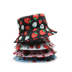 Chapeau de pêcheur à large bord imprimé coloré pour le printemps et l'été, chapeau bob personnalisé à imprimé fruité - Product Image 2