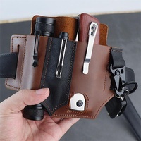 2025 Model Terbaru Sarung Alat EDC Taktis Multifungsi Set Alat Kulit Kantong Sabuk Pinggang Perlengkapan Alat