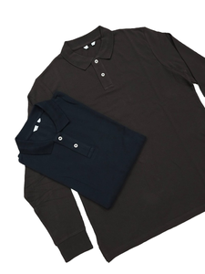 Tissu tricoté brodé de haute qualité pour le golf à manches longues en coton 100% pour hommes - Product Image 2