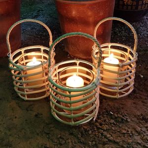 High Quality Durable Decorative <b>Bamboo</b> Rustic <b>Lantern</b> Decor With Candle Holder For Patio Garden Wedding Home Decoration - Product Image 5