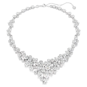 Collier en diamant platine, taille brillant rond, luxe vintage, bijoux de mariage unisexe, diamants de laboratoire certifiés IGI - Product Image 3