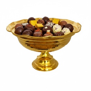 Vente en gros de bols de service décoratifs modernes en métal argenté, bord ondulé, plat à bonbons en aluminium, élégant pour la décoration de table à la maison - Product Image 2
