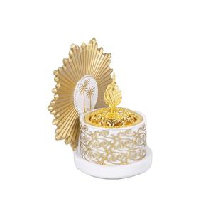 Luxury Floral Bakhoor Burner Arabic <b>Oud</b> Incense Burner Decorative Metal Aroma <b>Diffuser</b> Islamic Home Decor Incense Holder - Product Image 5