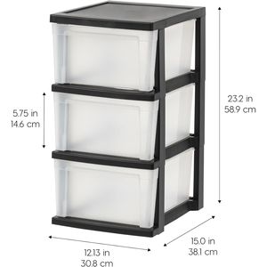 กล่องเก็บของพลาสติกแบบลิ้นชัก 3 ชั้น แพ็ค 2 ชิ้น - Product Image 3