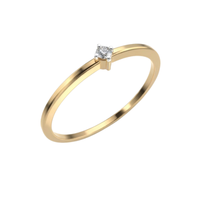 Anillo Solitario de Moissanita para Mujer, Corte Redondo, Chapado en Oro Amarillo de 18k, Joyería de Boda - Product Image 3