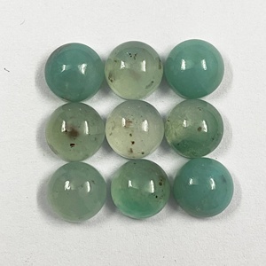 Piedra de Aquaprase Natural de 10mm, cabujón redondo con reverso plano, fabricante de piedras preciosas sueltas semipreciosas pulidas en línea a precio de fábrica - Product Image 2