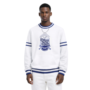 Suéter de Fraternidad Griega Phi Beta Sigma con Cresta Blanca en Chenilla, Diseño Clásico en Chenilla, Comodidad y Estilo Premium - Product Image 1