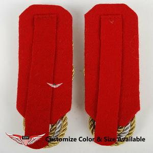 KEW German Gold Silver <b>Braided</b> Red Back Epaulettes Customizable Luxury Durable <b>Accessory</b> - Product Image 2