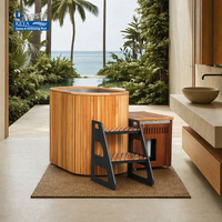 Baignoire de récupération athlétique professionnelle en acier inoxydable 316 toutes saisons avec refroidisseur intelligent intégré en cèdre rouge, fabrication allemande