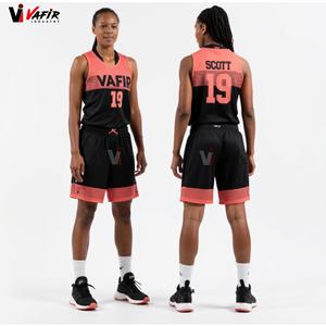 Vêtements de basketball respirants 100% polyester, maillot de basketball personnalisé, uniforme de basketball pour enfants vafir - Product Image 3