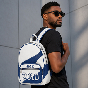 Sorority & Fraternity Greek Apparel Heritage Masonic Regalia Masonic Wear Backpack White Blue Heat Transfer Printed Unisex Bags - Product Image 4