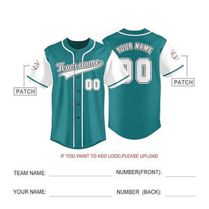 Camiseta de Béisbol Suave, Duradera y Transpirable, Talla Grande, Personalizable, Estilo Uniforme de Equipo Profesional, 100% Poliéster - Product Image 6